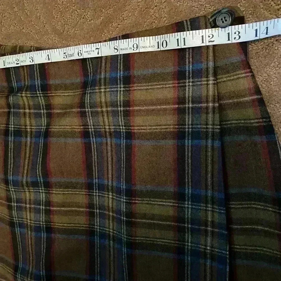 Ann Freedberg Womens Plaid Wool Wrap Multi Colored Skirt 8 - Picture 4 of 9